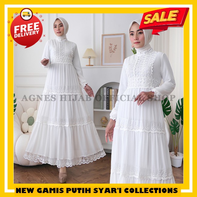 Pakaian Umroh Haji Perempuan Syari Muslimah Ied Lbaran Games Gsamis Gamis Wanita Kekinian Dewasa Ter