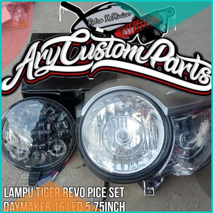 Lampu tiger revo PICE Pece set daymaker 16 led original dot sae 16novz