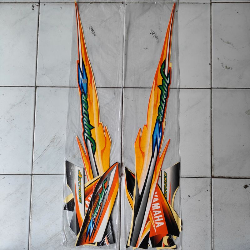 Striping lis sticker standar ORI yamaha jupiter z 2005 oren hitam Stiker Jupiter Z orange 2005