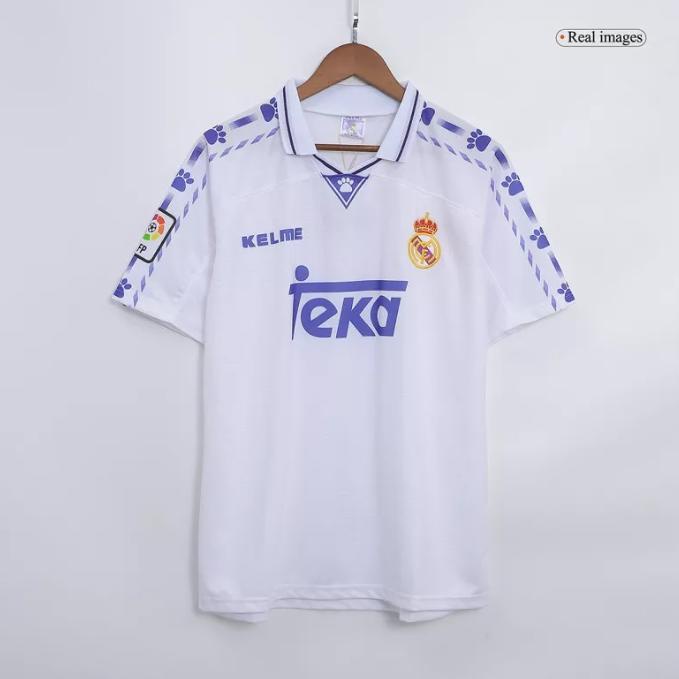 Terlaris Baju Bola Jersey Real Madrid Home Retro 1996 1997 Kelme Jersey Retro Jersey Vintage Jersey 