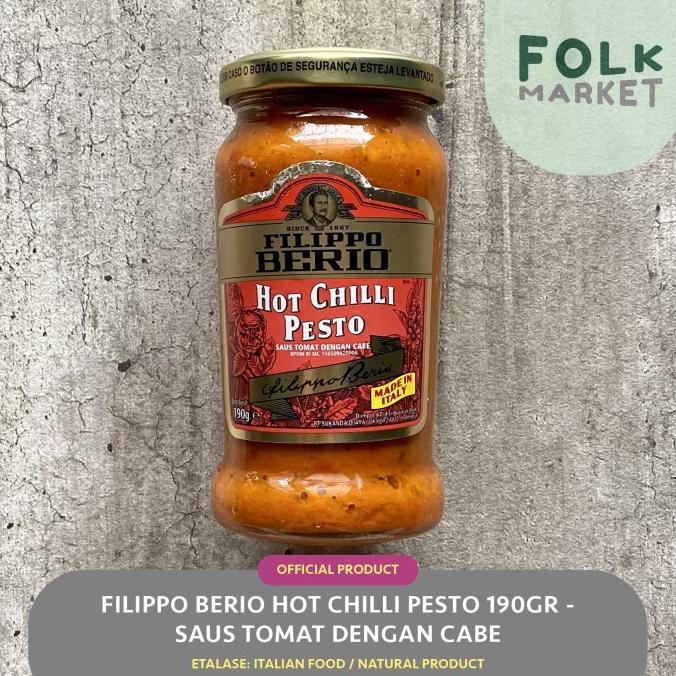 

~^~^~^] FILIPPO BERIO Hot Chilli Pesto 190gr - Saus Tomat Pedas Dengan Cabe