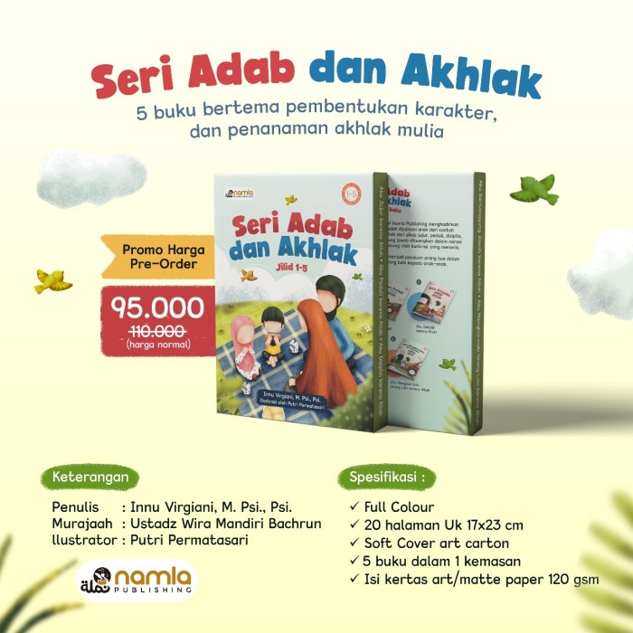 

[SALE MURAH] Buku seri adab & akhlak (1 set isi 5 buku) TERBARU