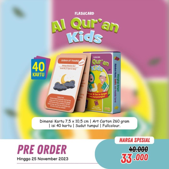 

[SALE MURAH] FLAZHCARD AL-QUR'AN KIDS STOK TERBATAS