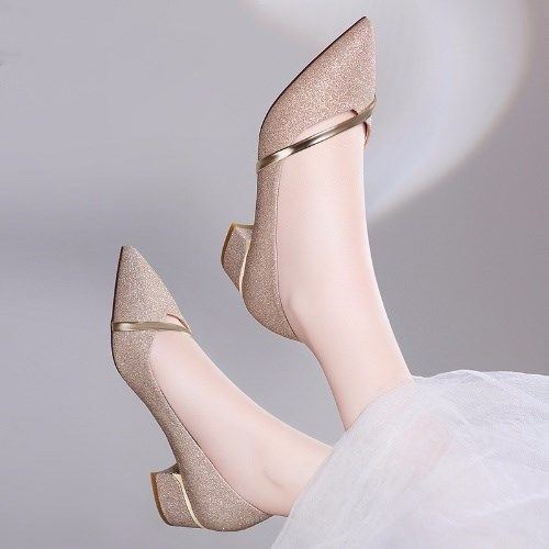 Sepatu Hak Tinggi Modis Korea Serbaguna Wanita