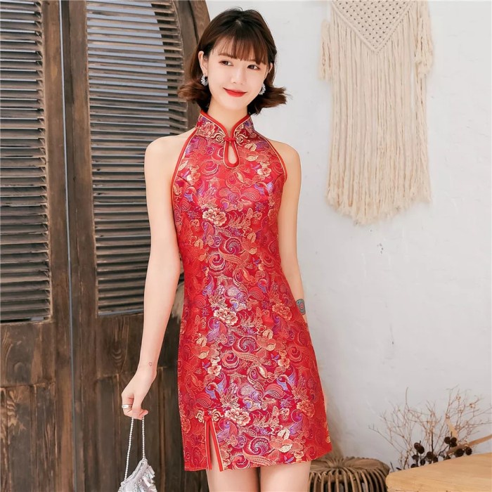 Cheongsam Qipao Sexy Short