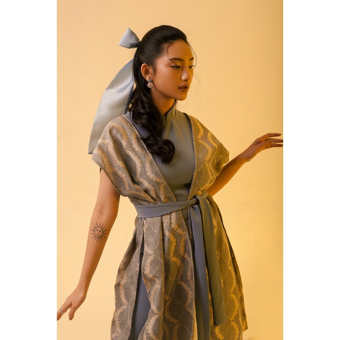 Mandarin Peony Cheongsam - Lace Party Dress Qipao Kimono Outer