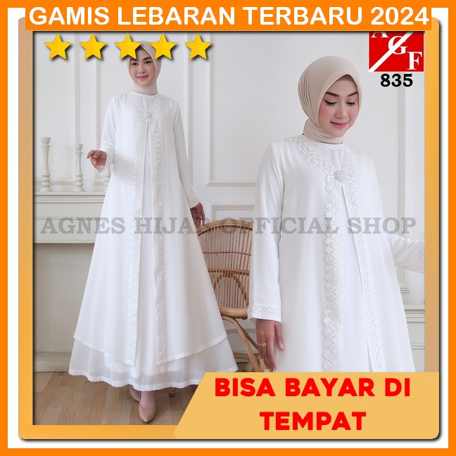 Gamis Lebaran 2024 Terbaru Jumbo Abaya Import Premium Abaya Mewah Elegan Ihram Wanita Set Gamismusli