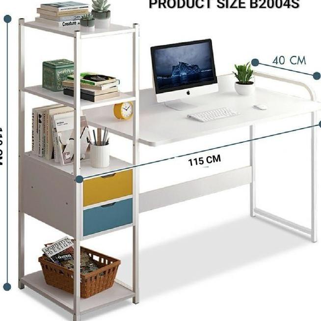  Meja Komputer Meja Kerja Meja Belajar Meja Kayu Laci 2 Mode B2004 - Marisaecha