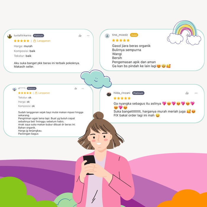 

Putih Organik Makanan Bayi Mpasi 300Gr X 2