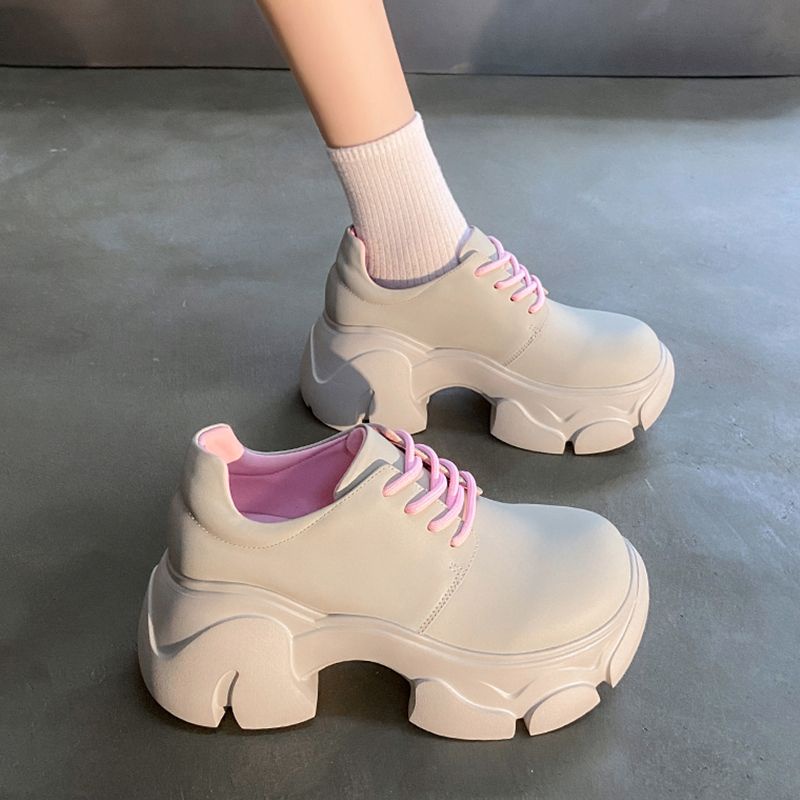 Stasiun Eropa 2023 musim dingin sepatu pops baru sepatu muffin bawah tebal wanita sepatu olahraga me