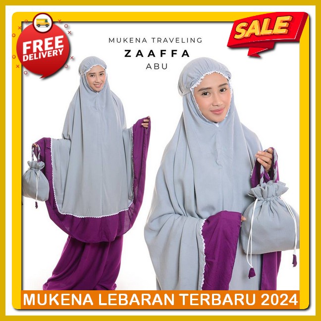 Mukenah Terbaru 2024 Telekung Travel Mulenah Kekinian 2024 Mukenah Traveling Mini Pouch Motif Teleng