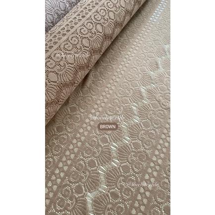 Kain Meteran Kain Brokat Meteran / Kain Brukat Motif Salur Ombak Terbaik