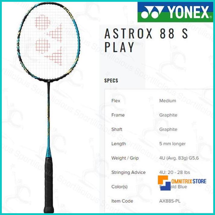 Raket Bulutangkis Yonex Astrox 88 S Play Original - [OMX]
