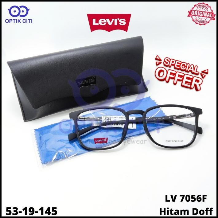 Frame Kacamata Pria Wanita Kotak Levis 7056 F Ringan Original