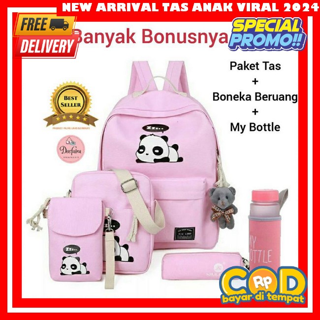 Ransel Wanita Import Branded Premium Ransle Bag Bags Tk Karakter Tas Sekolah Murah Perempuan Aesthet