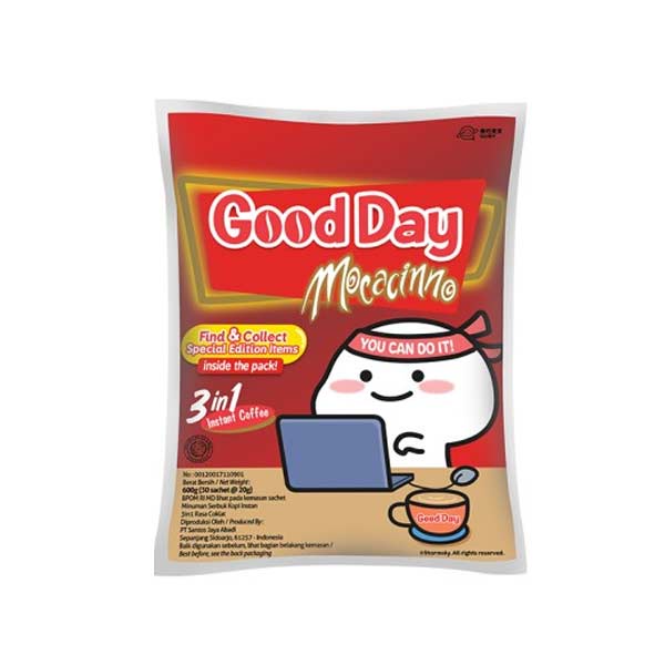 

GOOD DAY MOCACINNO BAG ISI 30 SACHET X 20 GR - KOPI