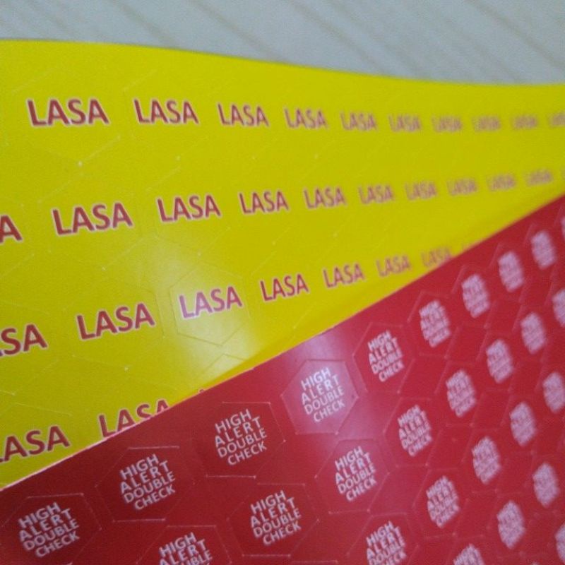 

stiker label high alert double check dan lasa segienam