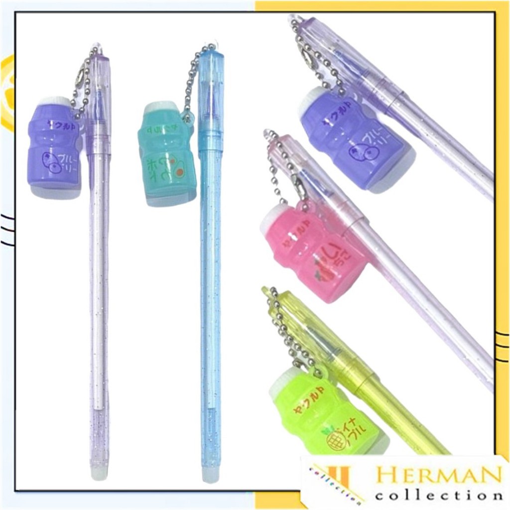 

HC Pena Gantungan Botol Minuman Pulpen Lucu Gantungan Botol Blue Ink Gel Bisa di Hapus Bolpoin Tinta Gel Cair Erasable Pen Pulpen Gantungan Lucu