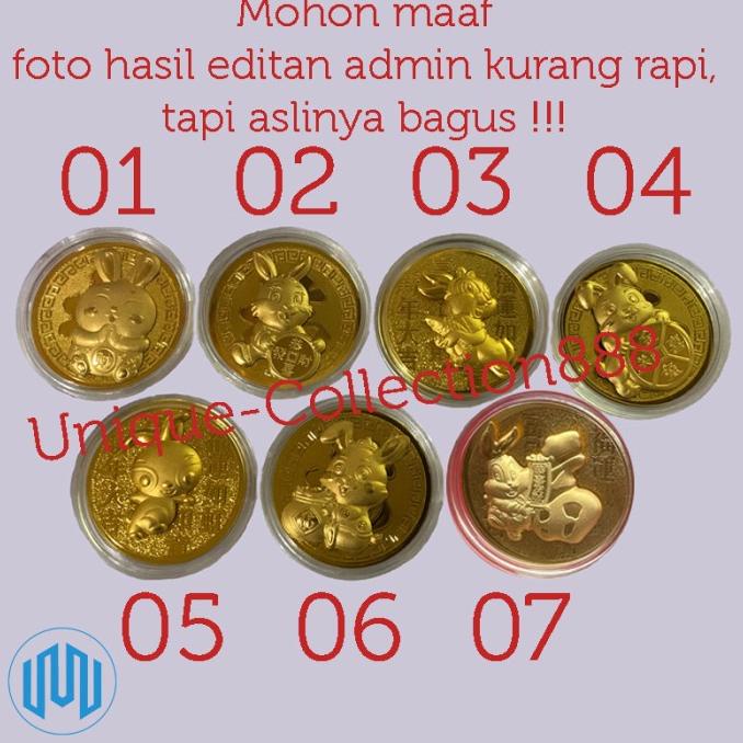 

READY STOCK ANGPAO IMLEK ANGPAU KOIN EMAS KELINCI RABBIT GOLD COIN TAHUN 2023 !!!!!