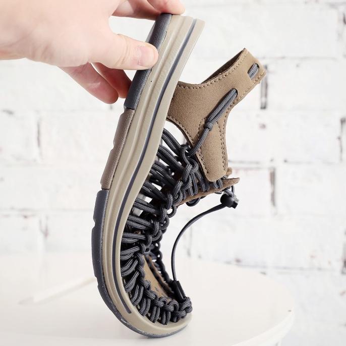 Sepatu Sandal Pria Tali Rajut Import
