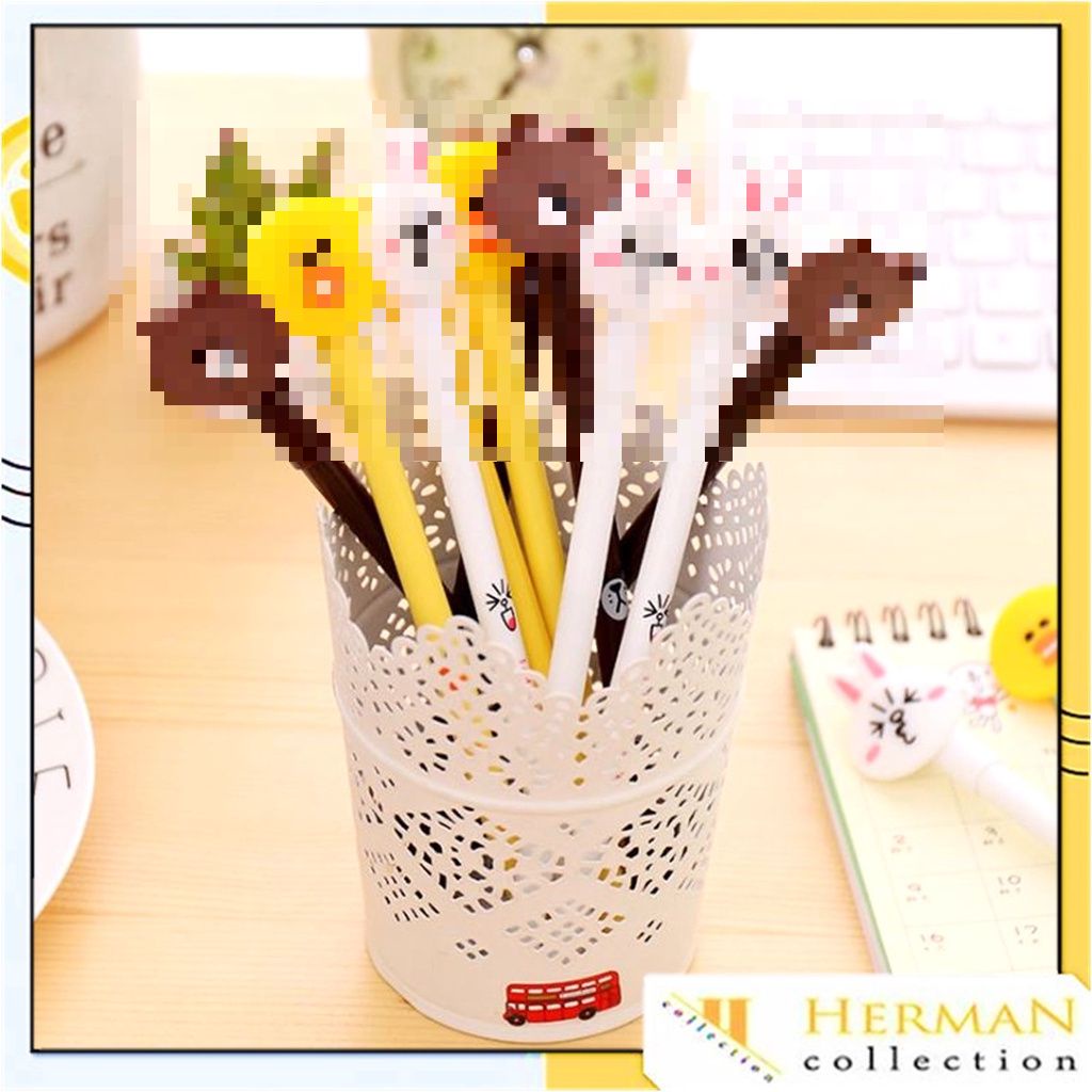 

HC Pena Karakter Gel Kelinci Bebek Beruang Pulpen Karakter Alat Tulis Sekolah ATK Pulpen Lancip Murah