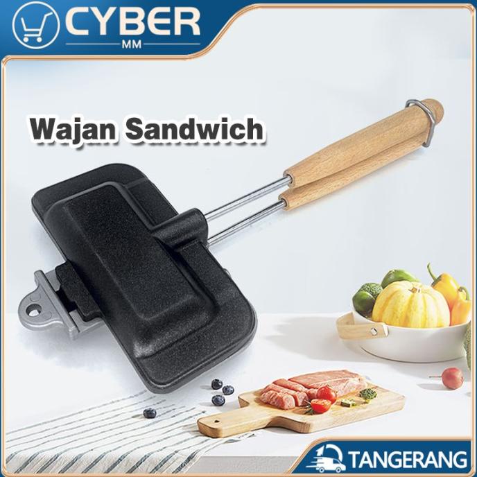 Non-sticky Alat Cetakan Sandwich Roti Bakar Mini Wajan Sandwich