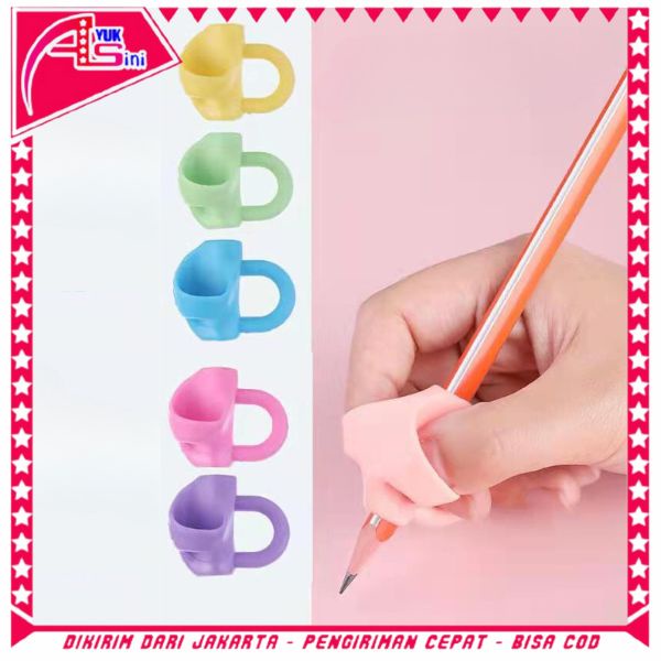 

AS Pencil Grip Alat Bantu Tulis Anak Tk 3 Jari Posture Corrector Tool Alat Membantu latihan Belajar menulis Pegang Pensil 3jari Silikon Dengan Benar