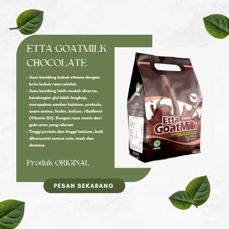

Etta Go4t Milk Coklat Chocolate / EGM / susu kambing