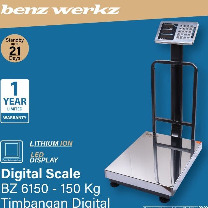 Timbangan Digital / Timbangan Duduk Expedisi Paket 150 Kg Benz Werkz