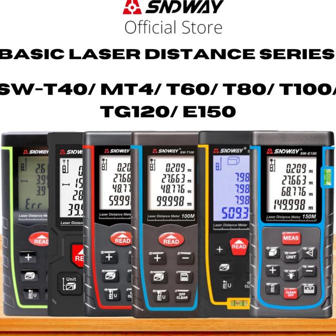 SNDWAY Meteran Laser Digital Distance 100 Meter