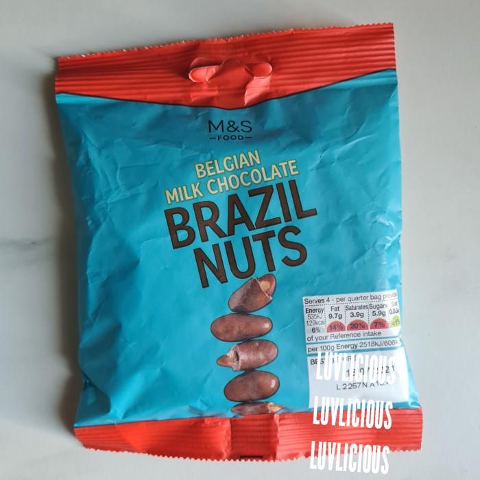 

M&S MARKS & AND SPENCER BRAZIL NUTS NUT BELGIAN MILK CHOCOLATE COKLAT