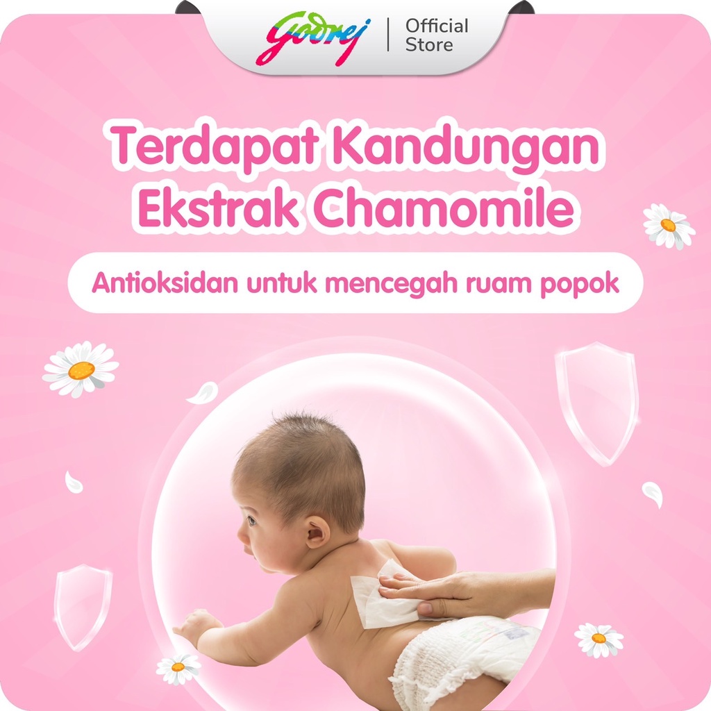 Mitu Baby Tissue Fresh & Clean Pink Blooming Cherry - 4s - Tisu Basah Bayi Image 3