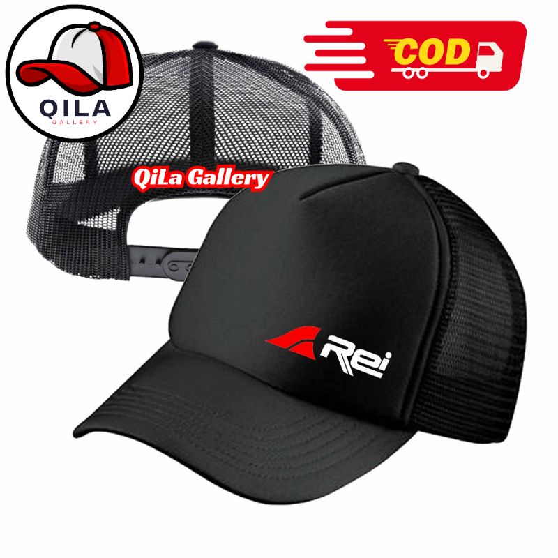 QiLa Gallery Topi Trucker REi - Topi Distro REi Logo - Topi REi Premium - Topi Pria Dewasa - Topi Pr
