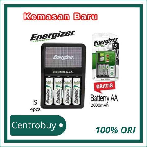 Spesial Baterai Charger Aa / Aaa + 4 Baterai Aa 2000 Mah Energizer Maxi