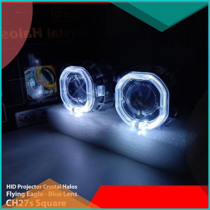 Lampu HID Projector Projie CH27S Flying Eagle VAHID Super Angeleyes 16