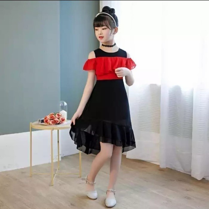 Dress Anak Perempuan Umur 8 9 10 11 Tahun / Gaun Pesta Anak Dds_Ready