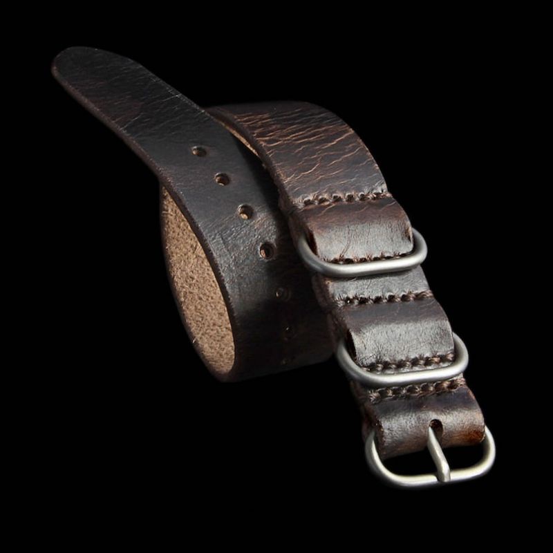 leather zulu strap watch original, tali jam tangan kulit asli