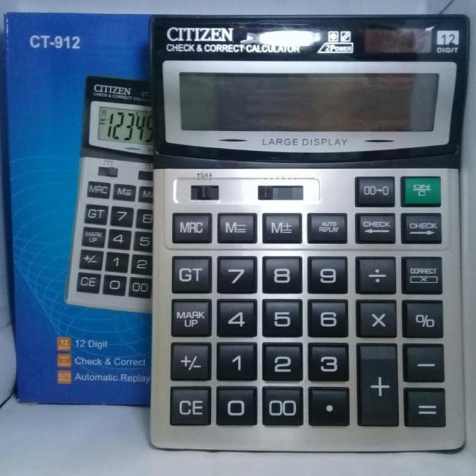 

Kekinian - Kalkulator Citizen Besar CT 912 12 Digit / Calculator ,.