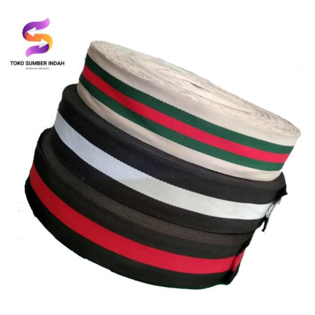 Webbing Tas/Tali Tas TEBAL Multicolor Lebar 4 cm