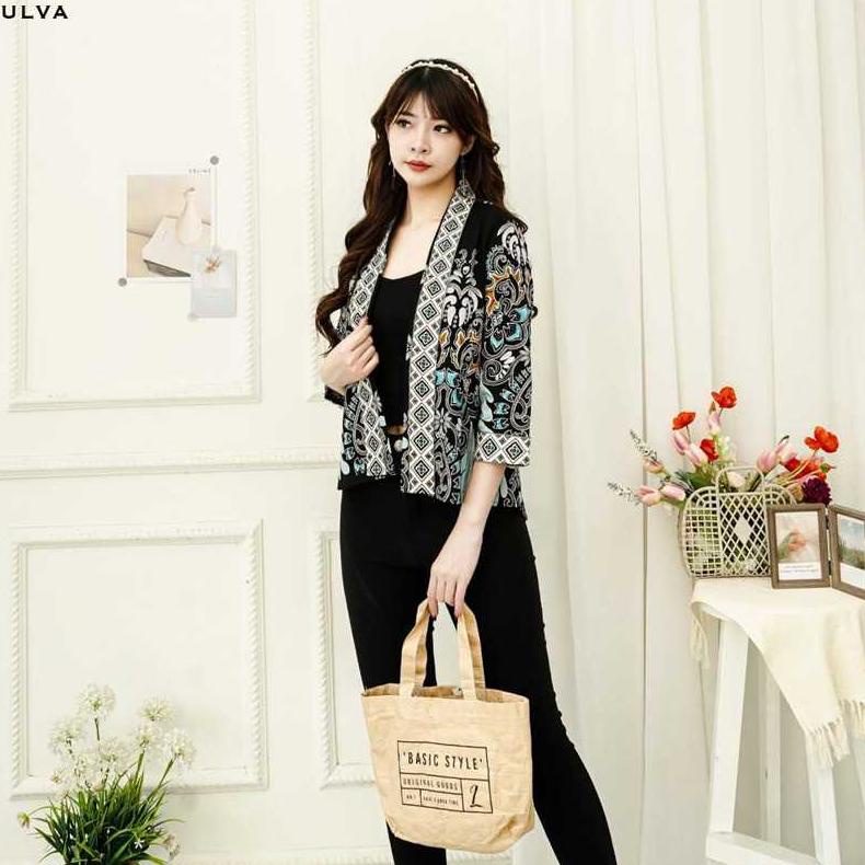 Ulva Outer Blazer Batik Wanita Outer Batik Rompi Wanita
