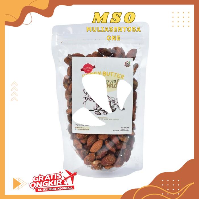 

HONEY BUTTER ROASTED ALMOND ( PANGGANG ) 100 GR PRODUK KUALITAS BERKELAS !!