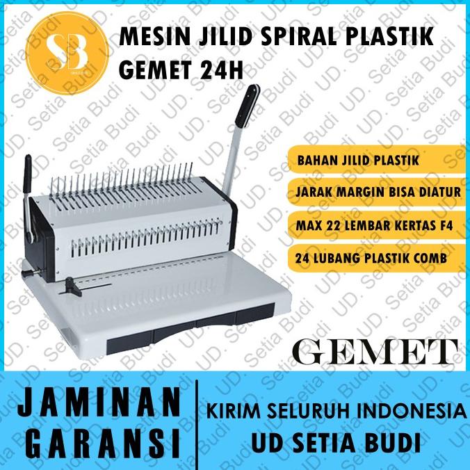 

Mesin Jilid Spiral Plastik GEMET 24H Asli dan Bergaransi