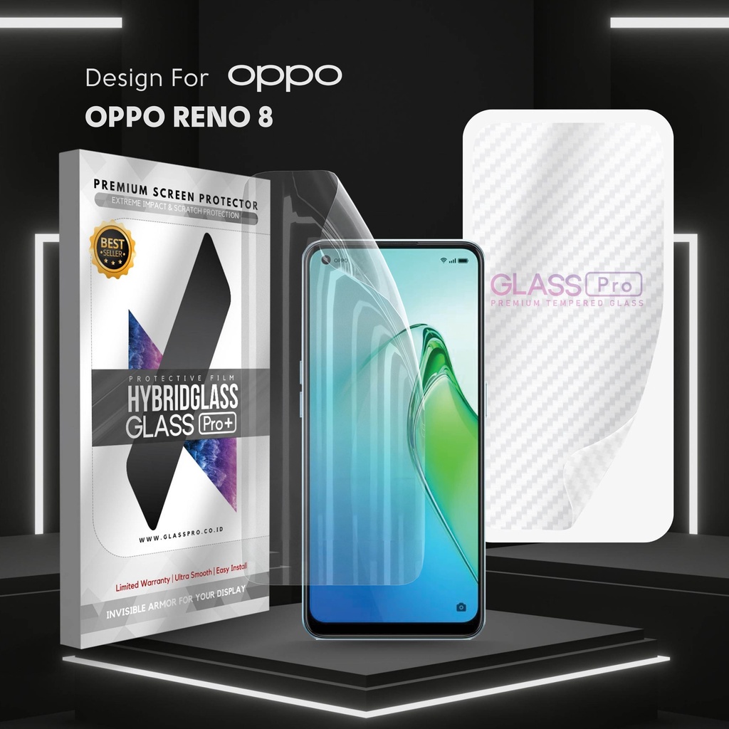 Hybrid Glass Premium Anti Gores Hydrogel Oppo RENO 8 4G 5G RENO8 4G 5G Full Cover Screen Protector G