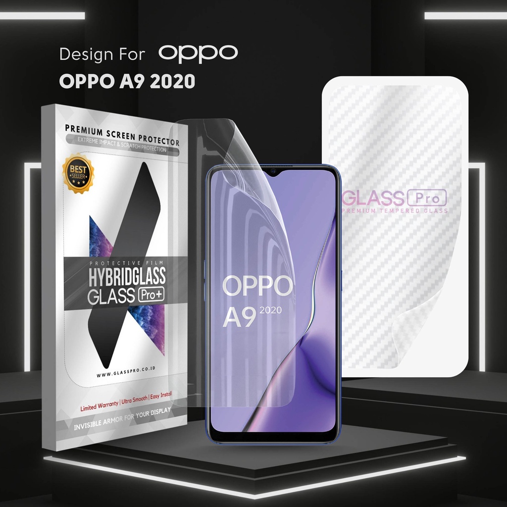 Hybrid Glass Premium Anti Gores Hydrogel Oppo A9 2020 Full Cover Screen Protector Glass Pro Not Temp