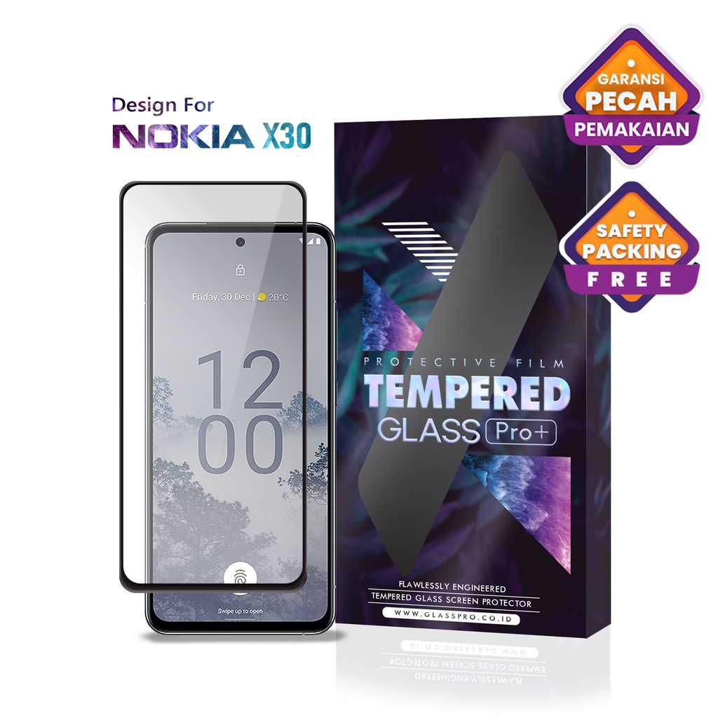 Tempered Glass Nokia X30 Full Cover - Premium Glass Pro