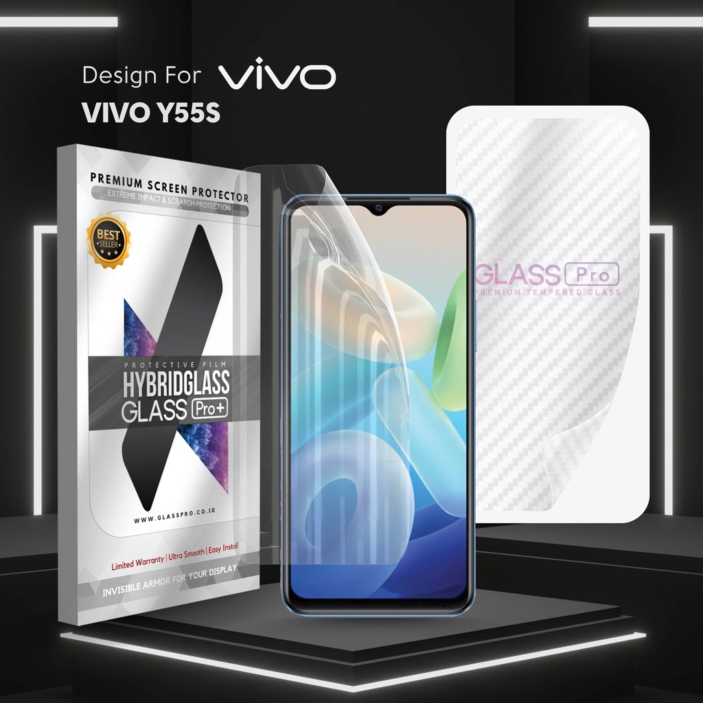 Hybrid Glass Premium Anti Gores Hydrogel Vivo Y55s Full Cover Screen Protector Glass Pro Not Tempere