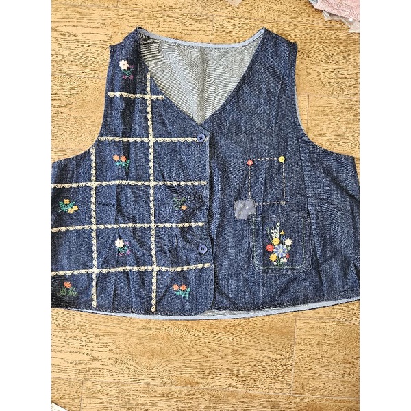 VEST KATUN DENIM HARAJUKU LABELLA LADYSHOP