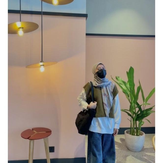 Rompi Rajut Tebal Vest Wanita Rajut Korea Atasan Rompi Rajut