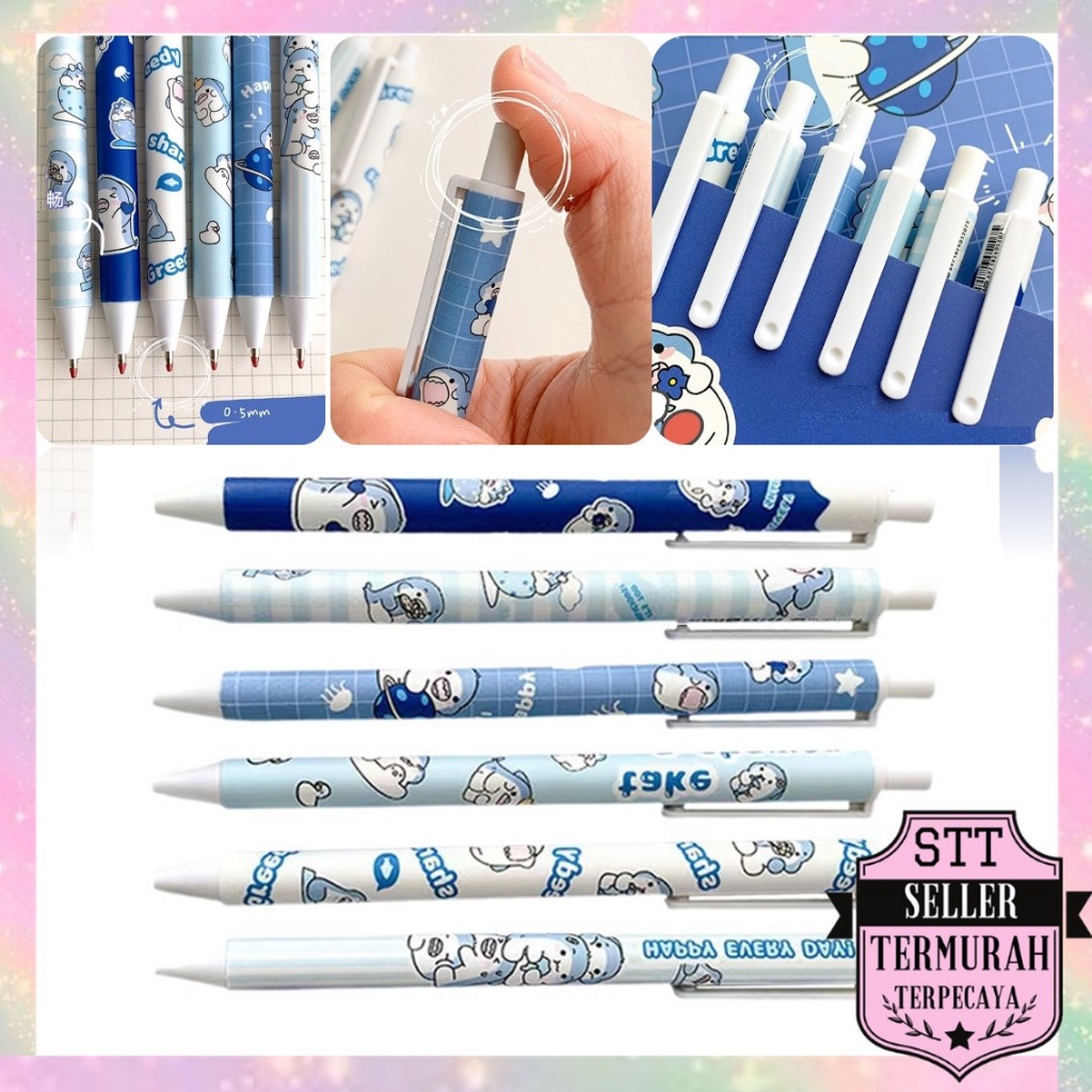 

STT Pena Cetekan Karakter Motif Hiu Pulpen Warna Blue Shark Tinta Hitam Alat Tulis Sekolah Kantor Pen Bolpoint