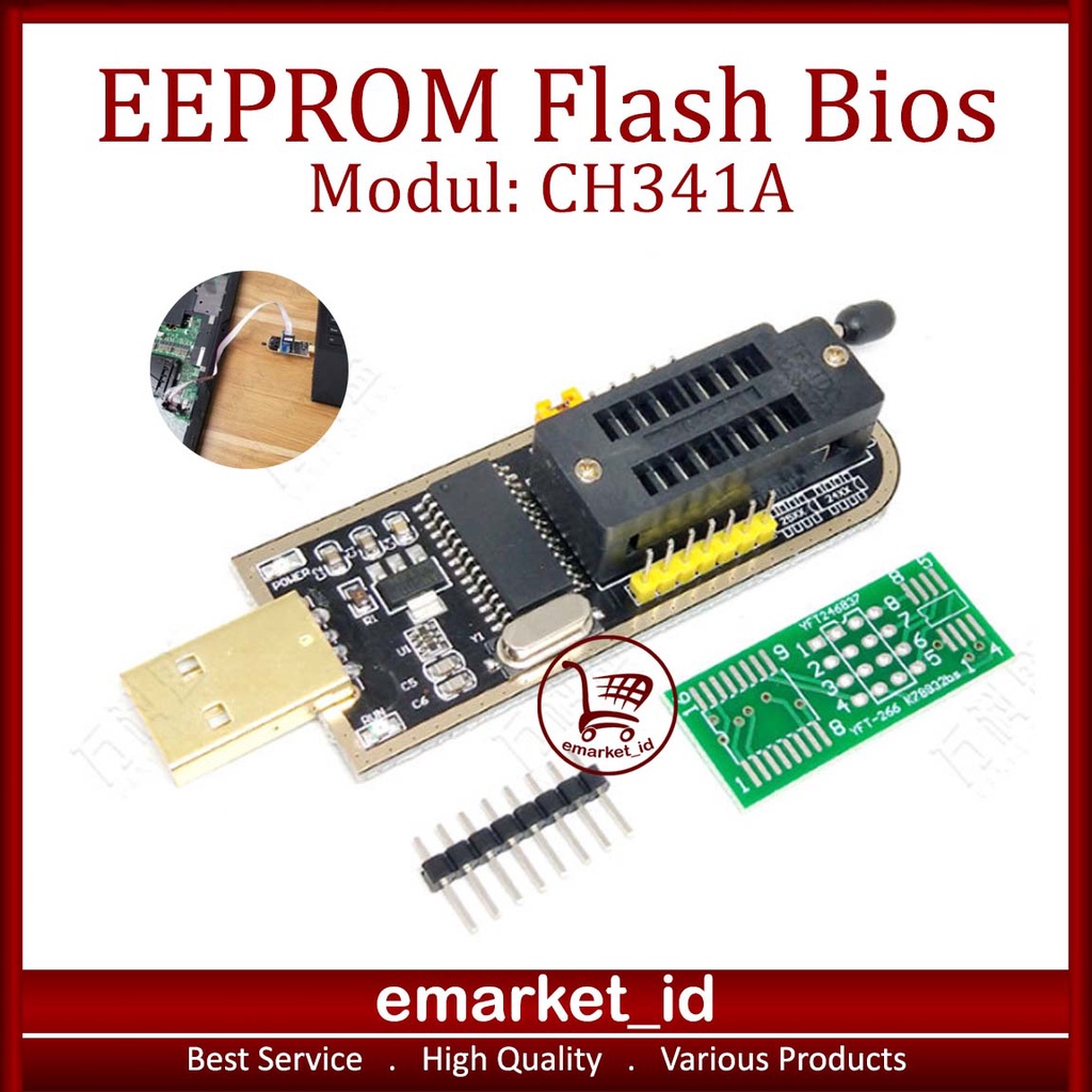 EEPROM Flash Bios CH341A / USB Programmer / Series 24 25 CH341 CH 341 Modul Module Writer Download